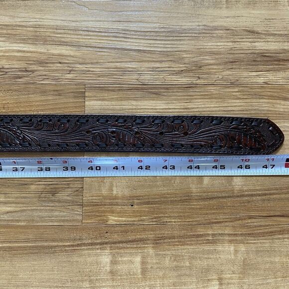 Idyllwind Women XL Boss Lady Buckle Brown Leather Western Hand Tooled Rodeo Belt